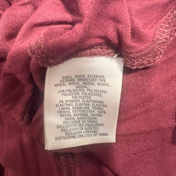 Moulinette Soeurs Dress Womens 2XSP Petite Wine Ruched Boat Neck Bodycon Blouson - Picture 11 of 13